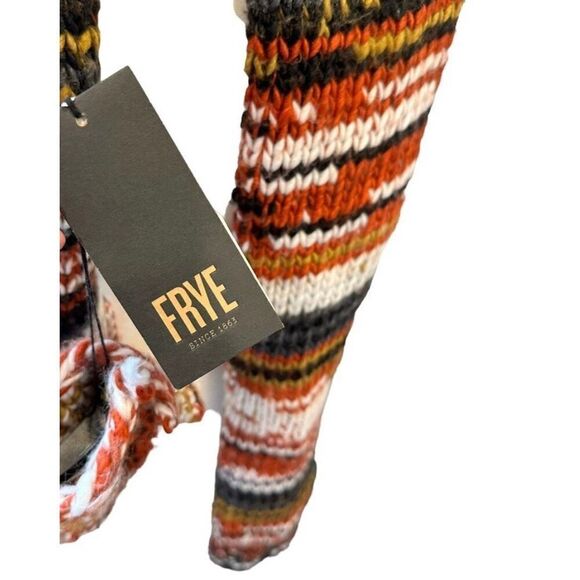 FRYE Marbled Multi Color Red Black White Scarf NWT - Picture 6 of 7